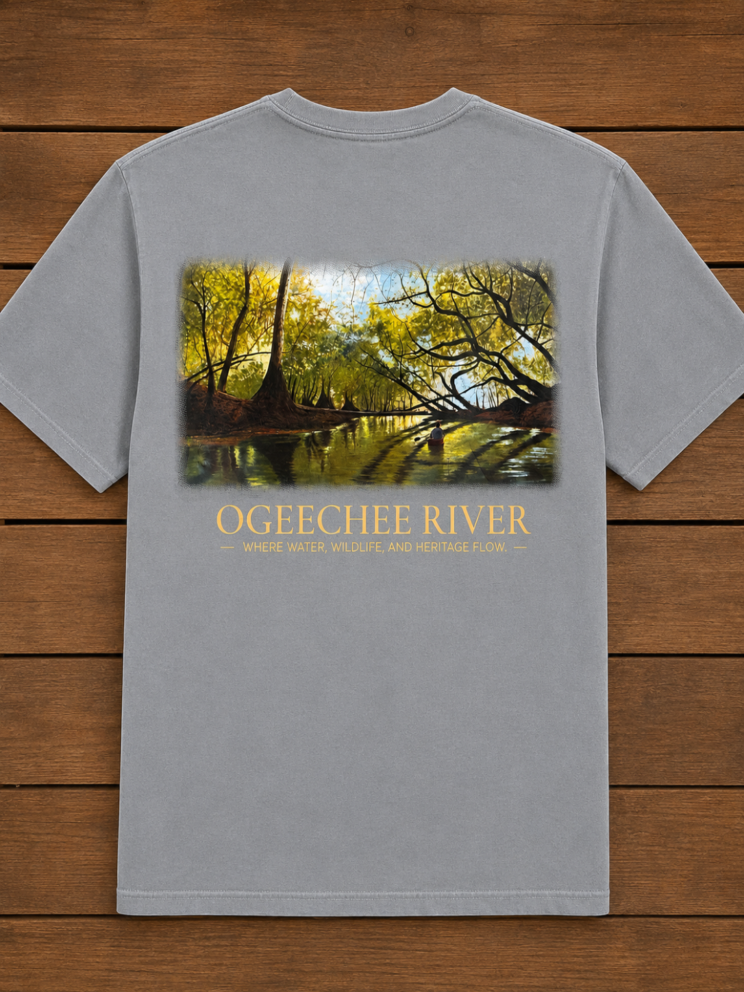 Ogeechee River Heritage Tee-Dusty Blue