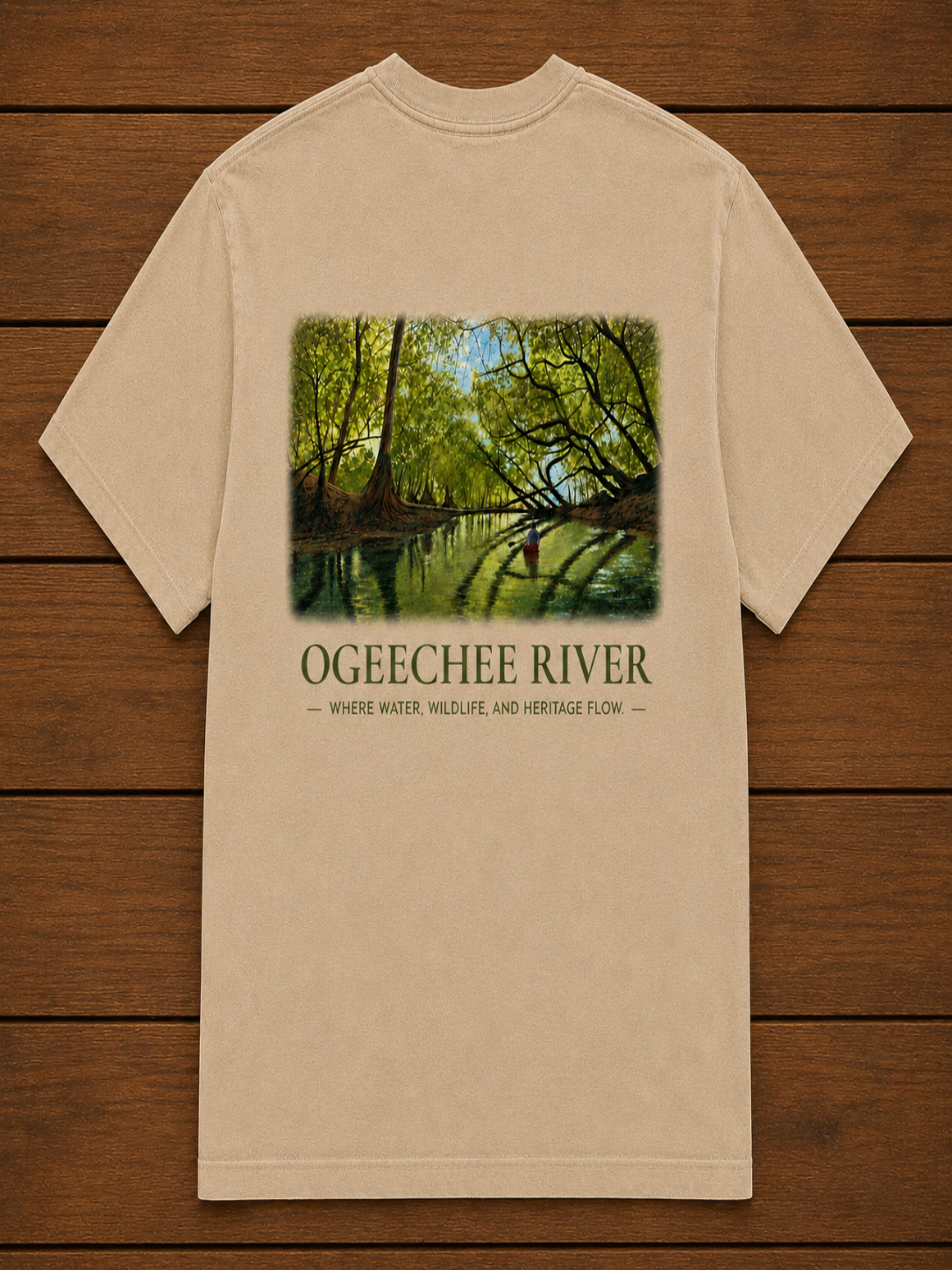 Ogeechee River Heritage Tee- Sandstone